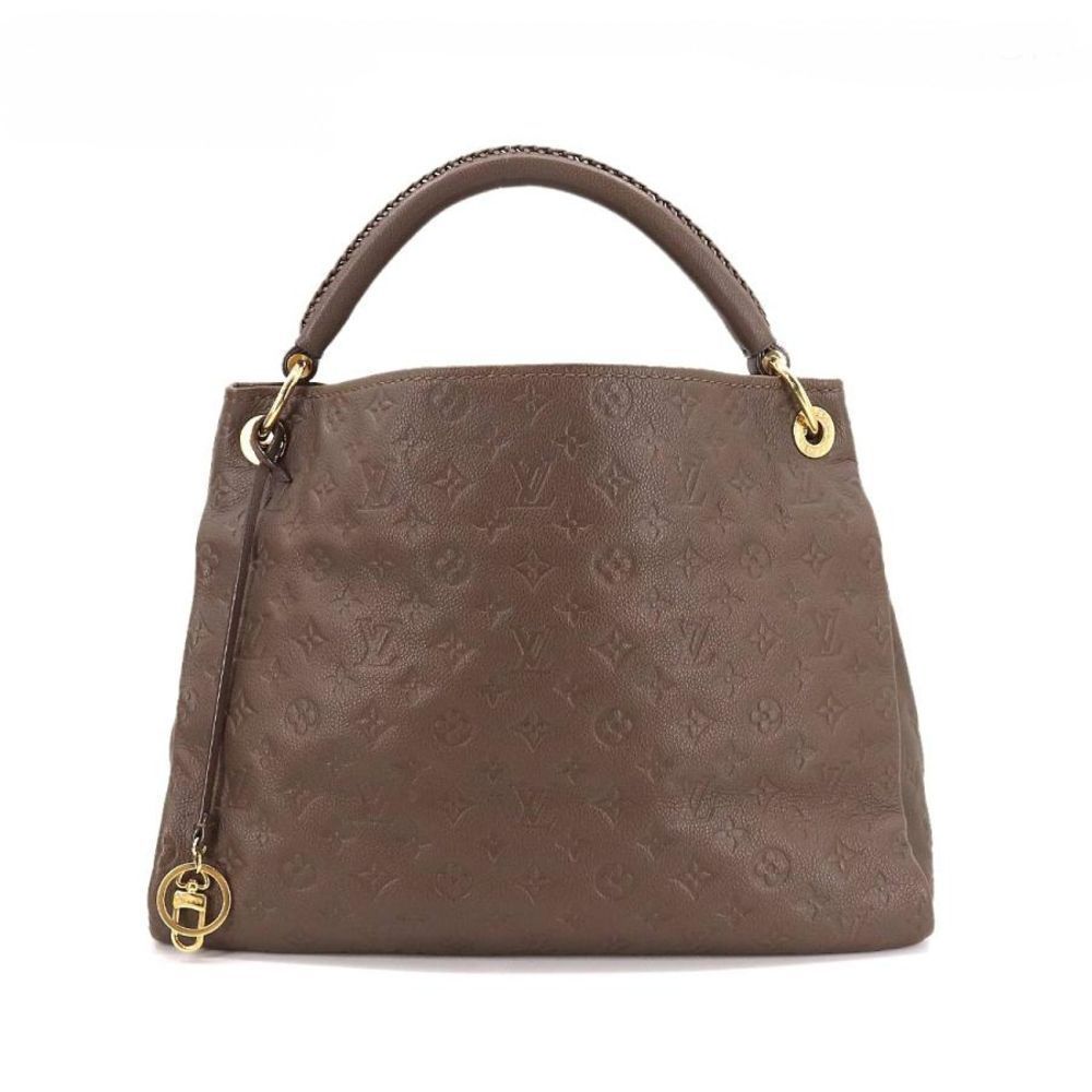 Louis Vuitton Artsy MM Metal fittings Gold Monogram Implant Leather Shoulder Bag